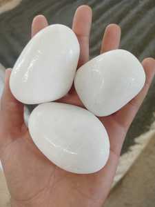 Wholesale Natural Stone Tumble <strong>Rocks</strong> Pavers and Stepping Stones Standard Grade Super White Rough <strong>Marble</strong> Pebbles Cobble Type