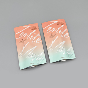 Impression de logo personnalisé 3 sacs à fermeture latérale Sachet d'emballage en mylar de feuille d'aluminium cosmétique métallique - Product Image 4