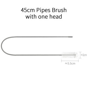 Roestvrijstalen Nylon Slang Borstel Reinigers Buis Stro Reinigingsborstel U-Vorm Flexibele Afvoerborstel Aquarium Onderhoud Tool - Product Image 6