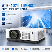 Projecteur d'installation professionnel 8200 lumens WUXGA 3LCD laser avec zoom 1,6x et contrôle LAN