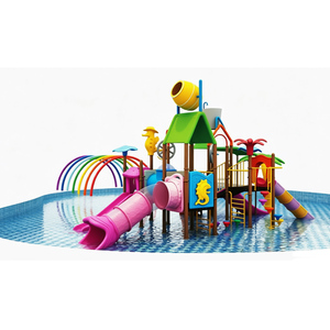 Parque Acuático <span class=keywords><strong>de</strong></span> Acero y Plástico LLDPE para Exteriores, Equipo <span class=keywords><strong>de</strong></span> Juego Acuático Personalizado para Niños, Casa <span class=keywords><strong>de</strong></span> Agua con Múltiples Toboganes y Rociadores - Product Image 2