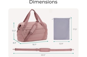 กระเป๋าดัฟเฟิลน้ำหนักเบาออกแบบได้ตามต้องการกระเป๋าทรงดัฟเฟิลสำหรับเดินทางไปยิมช่วงวันหยุดสุดสัปดาห์ - Product Image 2