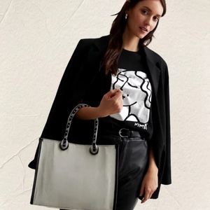 Hot Selling Custom Logo <b>Large</b> Size Printed Eco Recycled Plain Organic Cotton <b>Canvas</b> Luxury Tote <b>Bag</b> for Women With Logo - Product Image 5