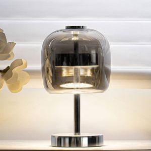 Modern Simple Glass Desk <b>Lamp</b> USB <b>Charging</b> Three-Color Dimming LED Light for Bedroom Living Room Table <b>Lamp</b> - Product Image 6