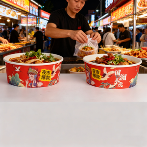 Usine OEM/ODM, bols jetables en papier écologiques pour la maison, les fêtes, les mariages, les plats à emporter, la restauration rapide, la pizza, les fruits, le chocolat - Product Image 2