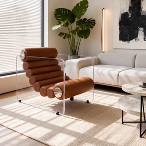 <span class=keywords><strong>Poltrona</strong></span> di Design Creativo in Acrilico per Soggiorno, Sedia <span class=keywords><strong>Singola</strong></span> per Hotel, Divano per Decorazione Casa - Product Image 4