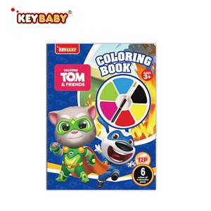 Libro para Colorear del Gato Parlante <span class=keywords><strong>Tom</strong></span> de Keybaby para Niños con 6 Colores, Placa de Pintura y Pincel, Servicio de Impresión de Libros, Muestra Gratis - Product Image 1