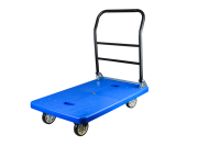 Chariot à main bleu de haute qualité pliable, plate-forme d'atelier, chariot à pression, 300kg, livraison gratuite