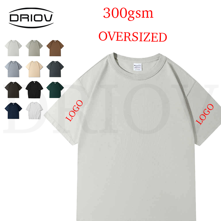 Chất Lượng Cao Heavyweight 300G Áo Thun Của Nam Giới Quần Áo Nặng T-Shirt Biểu Tượng Tùy Chỉnh Trống Bông Người Đàn Ông Unisex Quá Khổ T Áo Sơ Mi