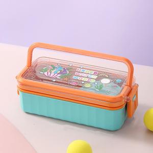 子供用食品保存容器750 ml BPAフリー子供用電子レンジフリーザー安全お弁当箱ハンドル付き - Product Image 3