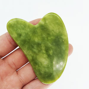 Factory Wholesale Natural Custom logo Green Xiuyan Jade <b>Roller</b> and Gua Sha <b>Tools</b> Sets - Product Image 1