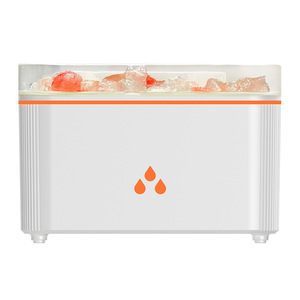 Nhà mới máy tính để bàn Máy tạo độ ẩm không khí khuếch tán hương thơm qua biên giới Himalaya muối đá tiêu cực ion mô phỏng ngọn lửa nhựa hộ gia đình - Product Image 5