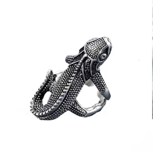 16 Stile offener Hip Hop <span class=keywords><strong>Ring</strong></span> Hund <span class=keywords><strong>Wolf</strong></span> Schlange Mode Schmuck Retro Punk Tierringe für Herren - Product Image 2