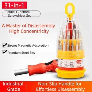 Juego de Destornilladores Multifuncionales de Grado Industrial de 31 Piezas, Puntas Phillips/Torx, Herramienta de Reparación de Teléfonos Móviles, Magnético, Duradero, OEM - Product Image 2
