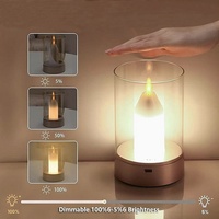 Lampe de table créative en forme de UFO, verre à vin, lampe de nuit rechargeable en aluminium, lumière d'ambiance pour restaurant/bar, chevet