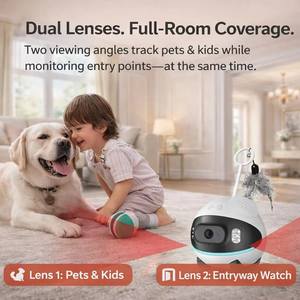 App-Controlled ABS + Plastic Pet <b>Night</b> <b>Vision</b> Camera 1080p HD Two-Way Audio Interactive Play Attachment for Small Pets Custom - Product Image 6