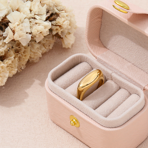 Di Fascia alta 18K Plain Oro Anelli In Acciaio Inox Trendy Appannamento Gioielli In Oro - Product Image 4