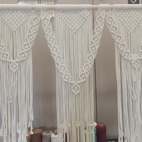 Rideaux de plumes boho colorés de qualité décorations murales en macramé