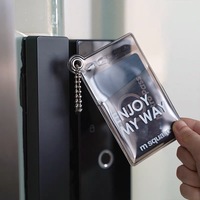 Étui transparent en plastique pvc eva tpu holographique pour carte d'identité, porte-monnaie à paillettes, porte-cartes transparent