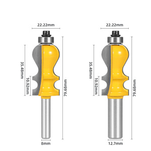 B6 Drip Bead Handrail <b>Router</b> <b>Bit</b> Carbide Tipped 1/4 In Shank For Woodworking <b>Trim</b> And Stair Rail Forming - Product Image 3