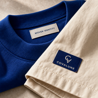 Étiquettes personnalisées pour collections de mode, étiquettes de vêtements avec motifs décoratifs, identité de marque textile pour produits de boutique