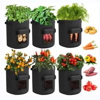 Sacs de culture en tissu feutre Utopia Home avec fenêtre d'aération et poignées pour le jardinage et la culture de fruits et légumes