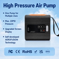 Compresseur d'air 22 psi avec batterie lithium intégrée 2600 mAh, pompe électrique gonflable pour SUP, bateaux à pagaie, camping et tentes