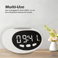 Jam Alarm perekam suara, dengan tampilan besar LED Jam Digital dengan Port pengisi daya USB Volume yang dapat disesuaikan untuk mengingatkan anak-anak orang tua