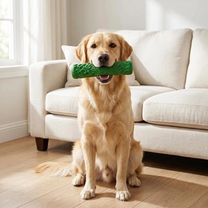 Jouet à mâcher en caoutchouc vert personnalisé pour chiens, durable, interactif, grande taille, motif uni, style simple, utilisation manuelle, utilisation en intérieur - Product Image 6
