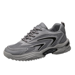 Chaussures de sport respirantes antidérapantes pour hommes, baskets décontractées en mesh pour hommes, chaussures plates pour hommes, chaussures décontractées avec empeigne en KPU - Product Image 1