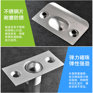 Stainless Steel Door Catch Spring Hidden Installation Durable For Hotel KTV Door <b>Stopper</b> - Product Image 1