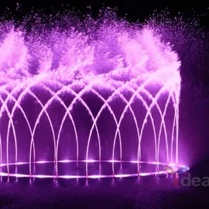 Grande fontaine flottante chinoise multicolore, musique numérique, danse en plein air, dessins de conception gratuits