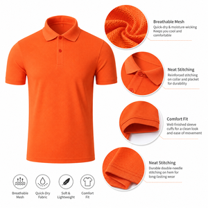 Polo de Malla de Secado Rápido, Transpirable, Manga Corta, con Logotipo Personalizado, Uniforme Deportivo Corporativo, <span class=keywords><strong>Golf</strong></span> OEM - Product Image 2