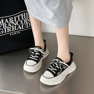 Genuine leather flat breathable casual shoes with rounded <b>toe</b>, lace-up design, retro style, new model, versatile and fashionable - Product Image 6