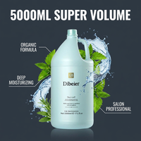 Shampooing Nettoyant Bio Dibeier Crème 5000ml pour Cuir Chevelu, Lissant, Hydratant en Profondeur, Traitement Anti-Frisottis pour Cheveux Abîmés