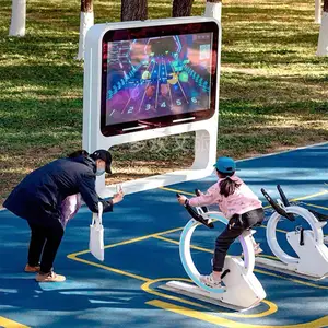 Smart AR interactif lumineux enfants équitation vélo dynamique aire de jeux dispositif d'amusement jeu accises installation