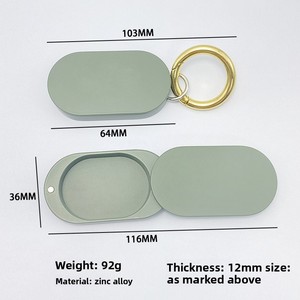 Caja de Bálsamo Sólido Personalizada de Fábrica, de Aleación de Zinc Chapada en Oro, con Impresión por Grabado, Tapa Deslizante con Logotipo, Multifuncional, Creativa, con Lazo, ANZ WA61 - Product Image 5