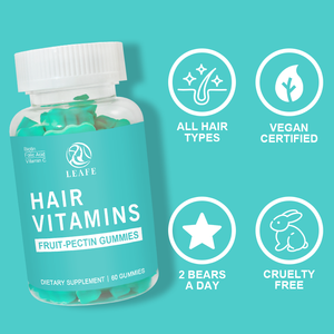 Integratore Multivitaminico in Gommose <span class=keywords><strong>Blu</strong></span> per Adulti con Biotina, Vitamina C ed E, a Marchio Privato, per la Crescita dei Capelli e la Riduzione della Caduta dei Capelli - Product Image 2
