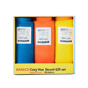 BANACO Cozy Hue <b>Towel</b> Gift <b>Set</b> 40 X 85cm 100 Cotton Blue Orange Yellow <b>Bath</b> <b>Towel</b> <b>Set</b> - Product Image 2