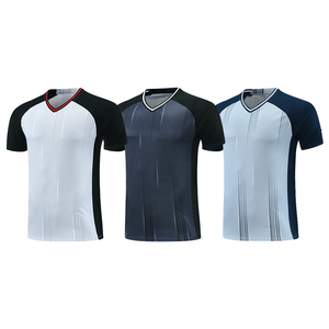 2025 árbitro uniforme de fútbol atletismo adulto Tenis de Mesa entrenamiento camiseta de fútbol mangas cuello en V juez Tops uniforme - Product Image 1
