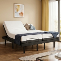 Lit pliant ajustable King Okin Motor Sleep électrique Queen avec matelas pour personnes âgées