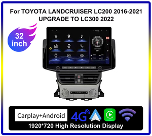 Navegación de coche de 32 pulgadas para Toyota Land Cruiser LC200 2016-2021 <span class=keywords><strong>Android</strong></span> Multimedia DVD Radio Estéreo GPS Unidad principal inalámbrica CarPlay - Product Image 3