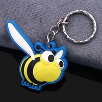 Vente en gros de porte-clés en plastique avec logo personnalisé 3D/2D porte-clés en PVC souple porte-clés en caoutchouc PVC personnalisé anneau porte-clés en silicone avec lettre