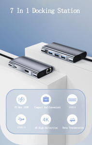 <span class=keywords><strong>7</strong></span> trong 1 loại C <span class=keywords><strong>USB</strong></span> Hub đa chức năng phụ kiện máy tính tốc độ cao đọc thẻ SD TF HDMI 4K PD Sạc 100W Docking Station - Product Image 3