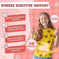 OEM Private Label Gommes Probiotiques pour Enfants 5 Milliards UFC Prébiotiques Vitamine C Zinc Digestion Immunité 90 Pièces