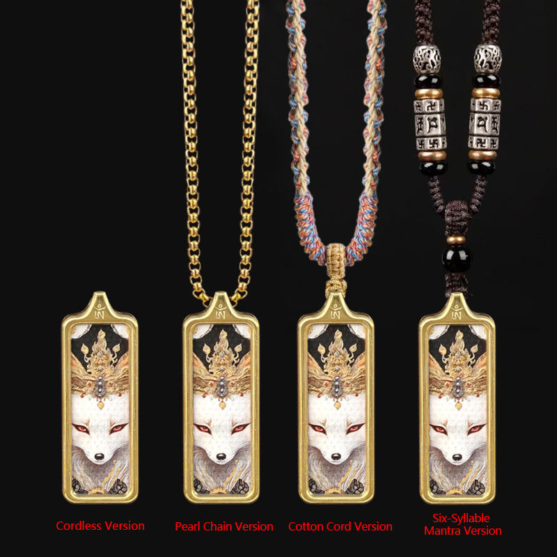 Fox Fairy [1x3 Hand-painted Gold Thangka]