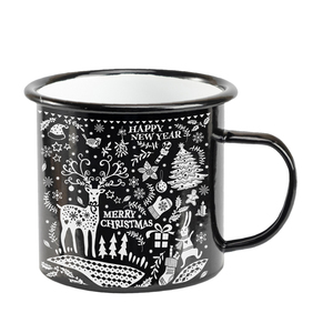 Taza esmaltada <span class=keywords><strong>de</strong></span> hierro personalizada con impresión colorida <span class=keywords><strong>de</strong></span> alta calidad <span class=keywords><strong>de</strong></span> <span class=keywords><strong>Navidad</strong></span> personalizada con logotipo - Product Image 6