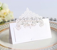Marque-places dorés pour décoration de table, cartes nominatives, cartes de table pour mariages, banquets, dîners, et réceptions nuptiales