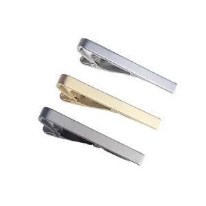 Men Plain Silver Chrome Stainless Steel Standard Tie Clip Clasp Bars*Pins BlankD