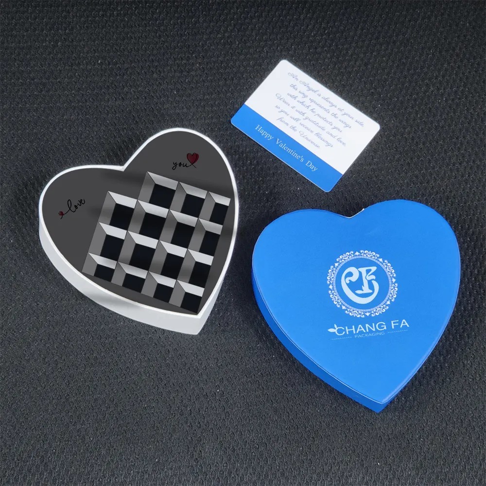 Leere herzförmige Valentinstag box für Schokoladen verpackung